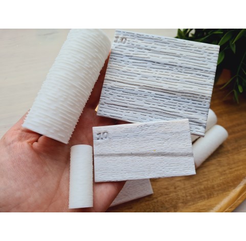 Birch wood grain pattern texture roller, style 10, for polymer clay, one clay roller or FULL set