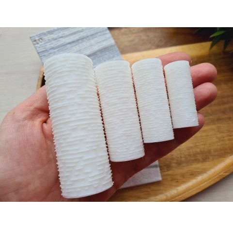 Birch wood grain pattern texture roller, style 10, for polymer clay, one clay roller or FULL set
