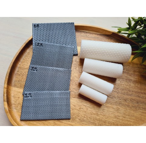Grid plate pattern texture roller, style 11, for polymer clay, one clay roller or FULL set