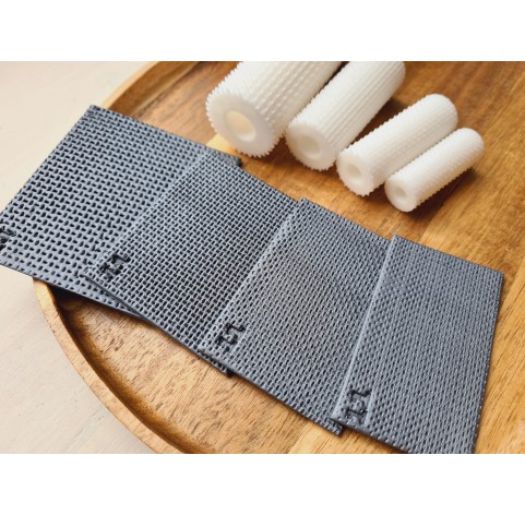 Grid plate pattern texture roller, style 11, for polymer clay, one clay roller or FULL set