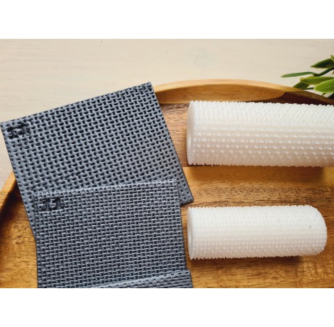Grid plate pattern texture roller, style 11, for polymer clay, one clay roller or FULL set