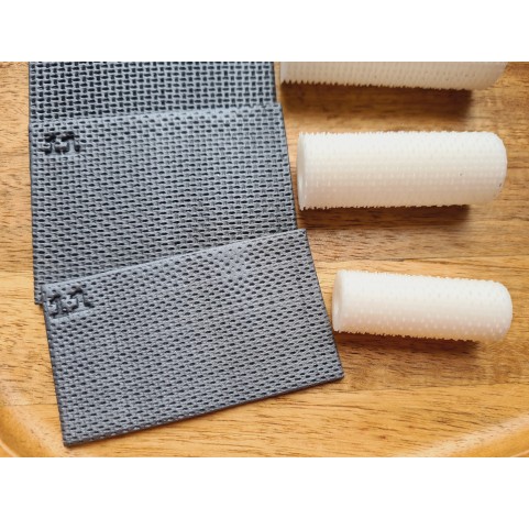 Grid plate pattern texture roller, style 11, for polymer clay, one clay roller or FULL set