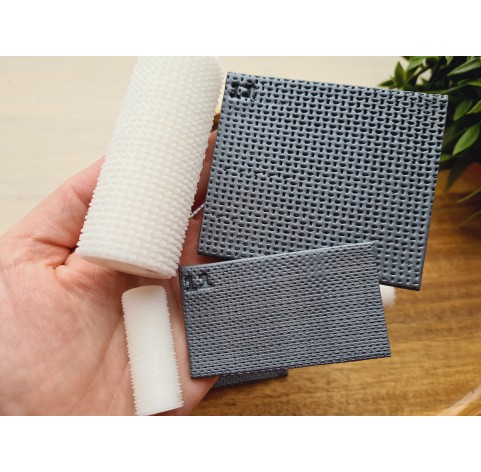 Grid plate pattern texture roller, style 11, for polymer clay, one clay roller or FULL set