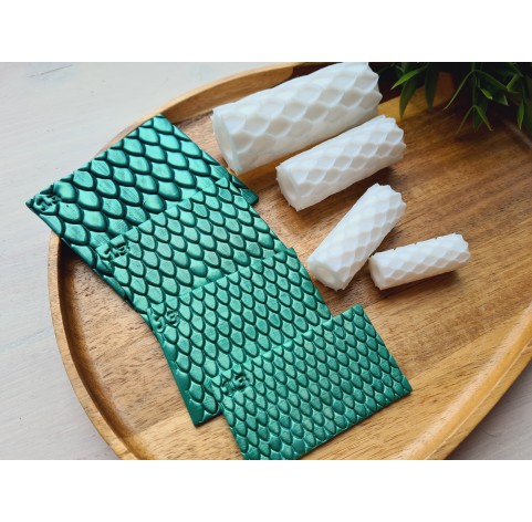Large scale pattern texture roller, style 13, for polymer clay, one clay roller or FULL set