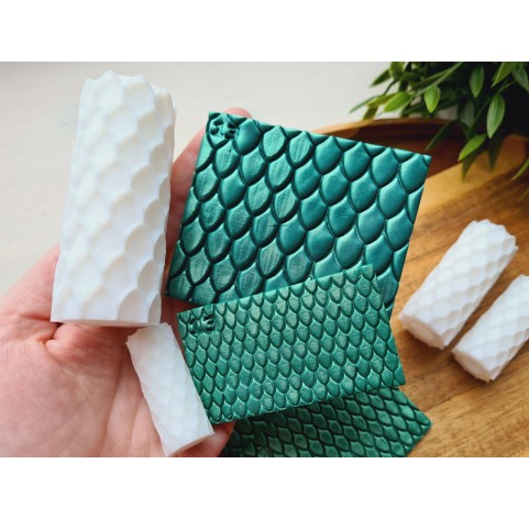 Large scale pattern texture roller, style 13, for polymer clay, one clay roller or FULL set