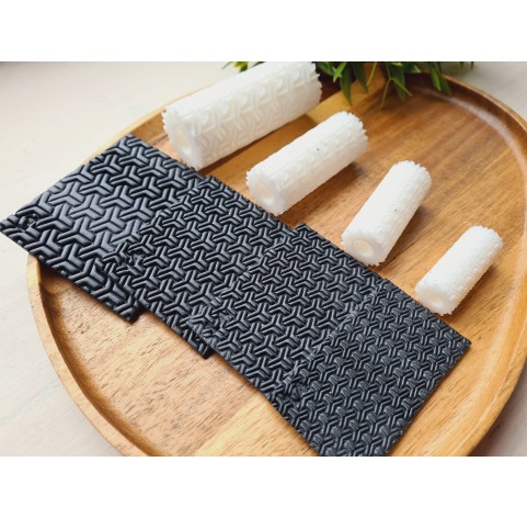 3D cube pattern texture roller, style 14, for polymer clay, one clay roller or FULL set