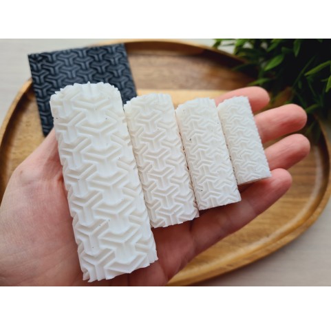3D cube pattern texture roller, style 14, for polymer clay, one clay roller or FULL set
