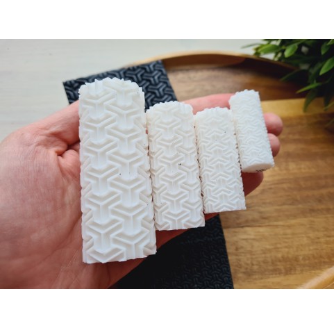 3D cube pattern texture roller, style 14, for polymer clay, one clay roller or FULL set