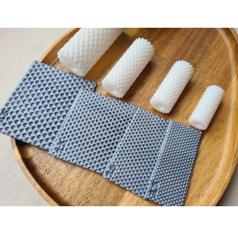 Perforated plate pattern texture roller, style 15, for polymer clay, one clay roller or FULL set