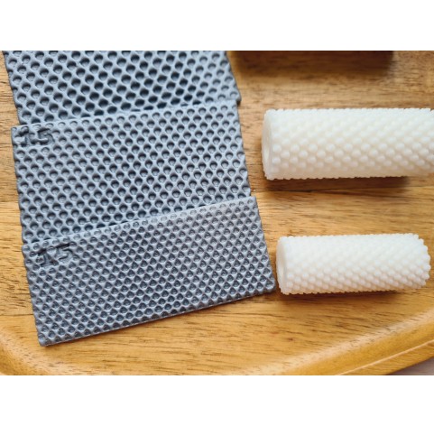 Perforated plate pattern texture roller, style 15, for polymer clay, one clay roller or FULL set
