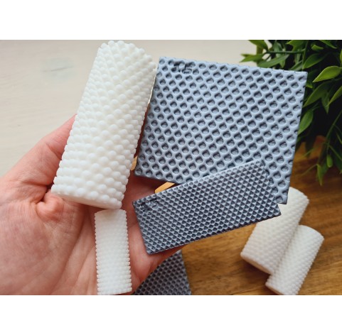 Perforated plate pattern texture roller, style 15, for polymer clay, one clay roller or FULL set
