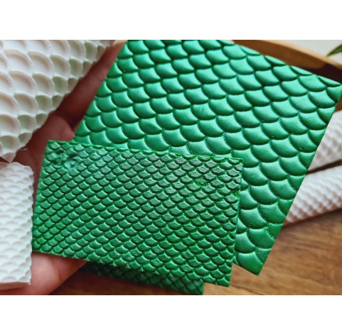 Round scale pattern texture roller, style 16, for polymer clay, one clay roller or FULL set