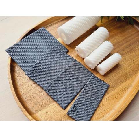 Carbon pattern texture roller, style 17, for polymer clay, one clay roller or FULL set