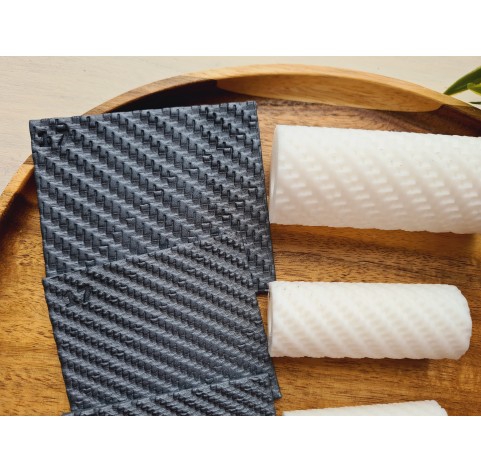 Carbon pattern texture roller, style 17, for polymer clay, one clay roller or FULL set