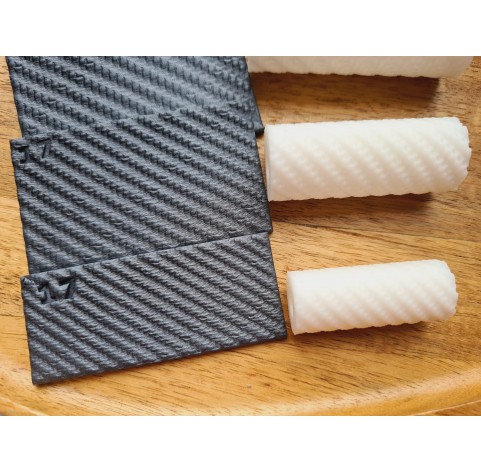 Carbon pattern texture roller, style 17, for polymer clay, one clay roller or FULL set