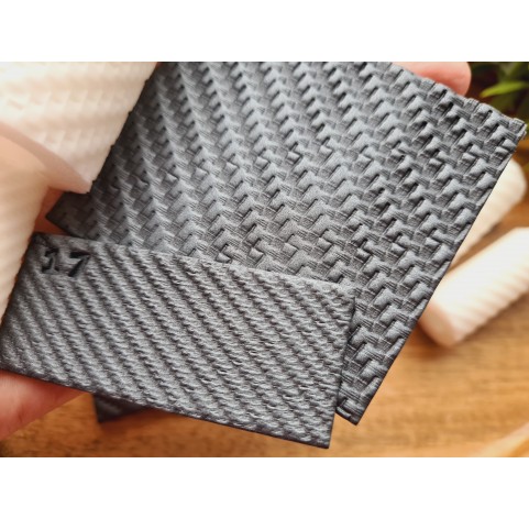 Carbon pattern texture roller, style 17, for polymer clay, one clay roller or FULL set