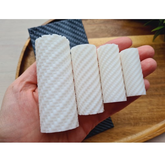 Carbon pattern texture roller, style 17, for polymer clay, one clay roller or FULL set