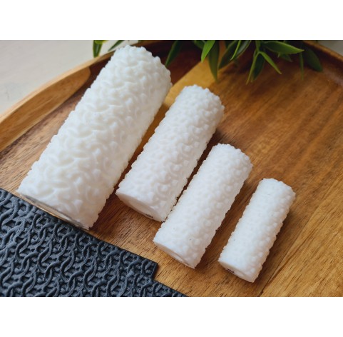 Chainmail pattern texture roller, style 19, for polymer clay, one clay roller or FULL set