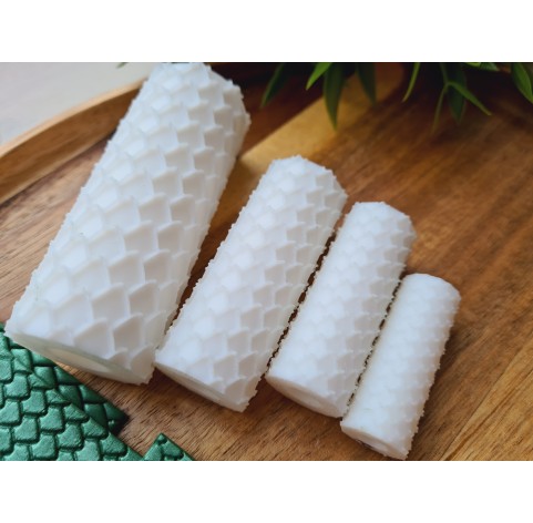 Small scale pattern texture roller, style 12, for polymer clay, one clay roller or FULL set