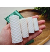 Small scale pattern texture roller, style 12, for polymer clay, one clay roller or FULL set