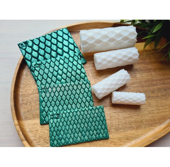Large scale pattern texture roller, style 13, for polymer clay, one clay roller or FULL set