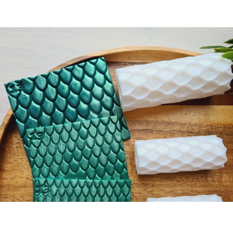 Large scale pattern texture roller, style 13, for polymer clay, one clay roller or FULL set