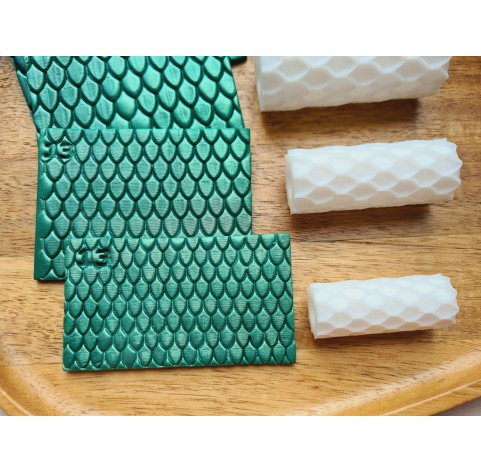 Large scale pattern texture roller, style 13, for polymer clay, one clay roller or FULL set