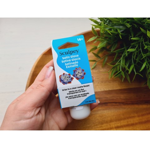 Sculpey finish varnish for plastic, satin glaze, 30 ml