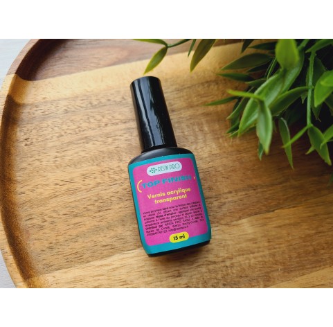 Resin Pro, TOP FINISH acrylic varnish for various surfaces, transparent, 15 ml