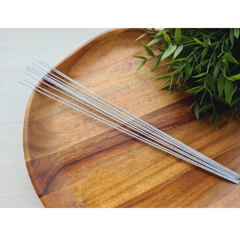 Floristic wire, white, size 18, 30 cm, 10 pcs.