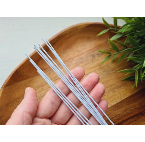 Floristic wire, white, size 18, 30 cm, 10 pcs.