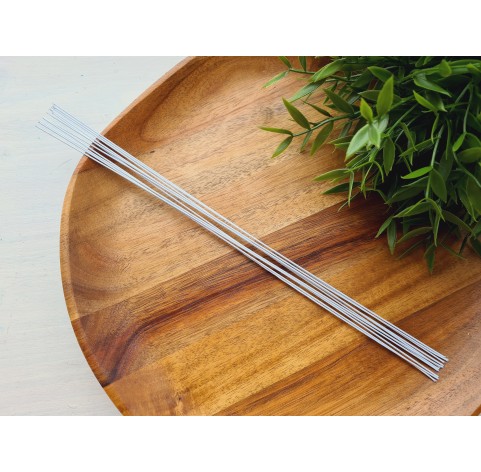 Floristic wire, white, size 20, 30 cm, 10 pcs.