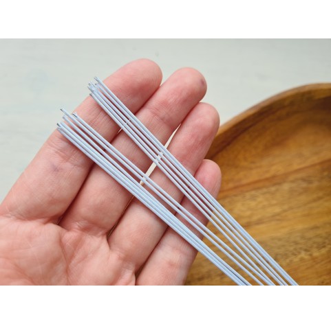 Floristic wire, white, size 20, 30 cm, 10 pcs.