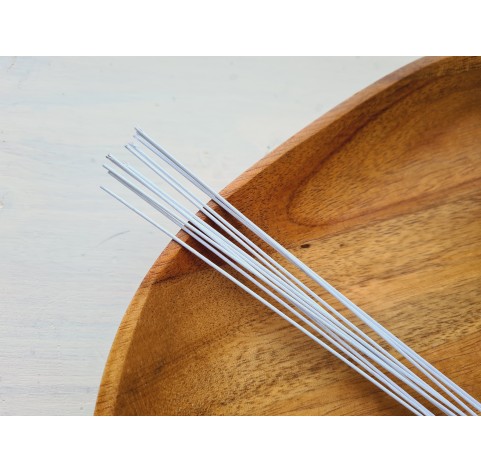 Floristic wire, white, size 20, 30 cm, 10 pcs.