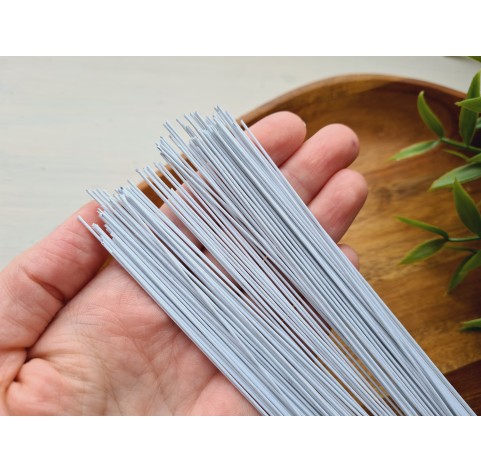 Floristic wire, white, size 22, 30 cm, 100 pcs.