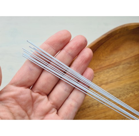 Floristic wire, white, size 22, 30 cm, 10 pcs.