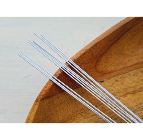 Floristic wire, white, size 22, 30 cm, 10 pcs.