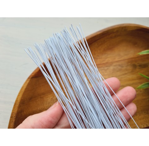 Floristic wire, white, size 24, 30 cm, 100 pcs.