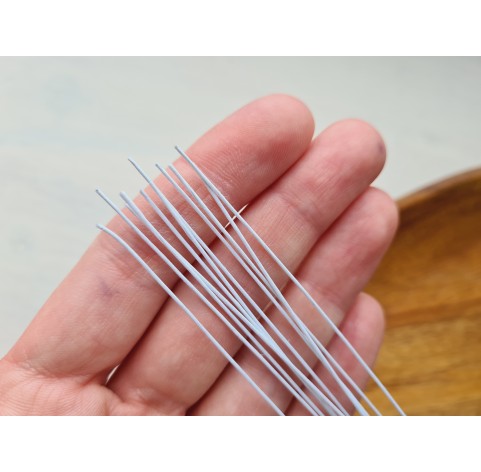 Floristic wire, white, size 24, 30 cm, 10 pcs.
