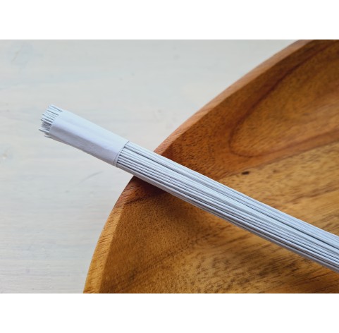 Floristic wire, white, size 26, 30 cm, 100 pcs.