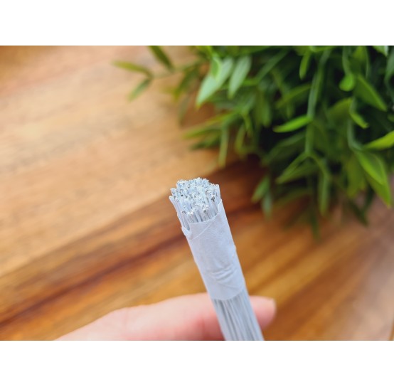 Floristic wire, white, size 26, 30 cm, 10 pcs.