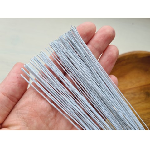 Floristic wire, white, size 26, 30 cm, 100 pcs.