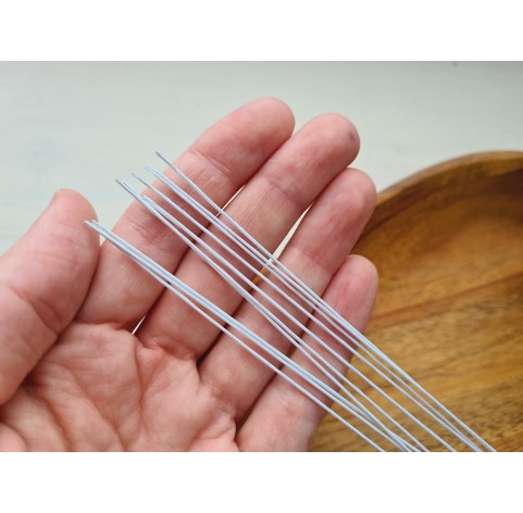 Floristic wire, white, size 26, 30 cm, 10 pcs.