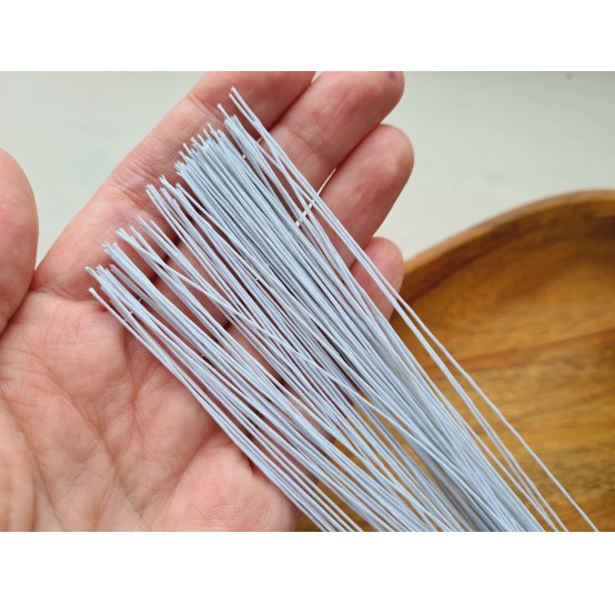 Floristic wire, white, size 28, 30 cm, 100 pcs.