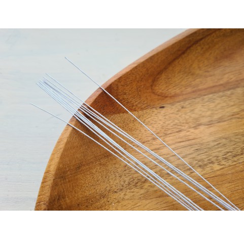 Floristic wire, white, size 28, 30 cm, 10 pcs.