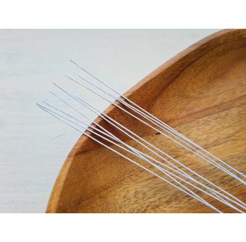 Floristic wire, white, size 28, 30 cm, 10 pcs.