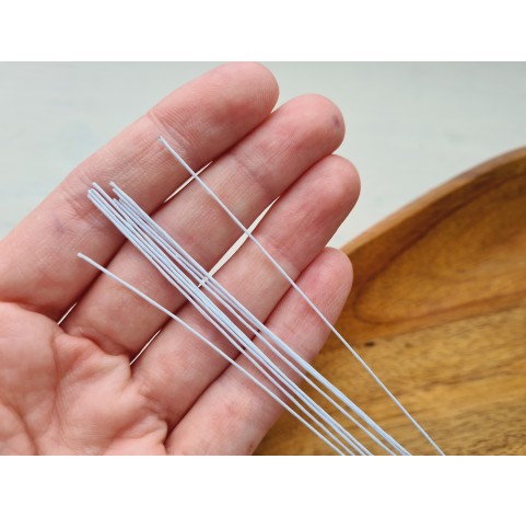 Floristic wire, white, size 28, 30 cm, 10 pcs.