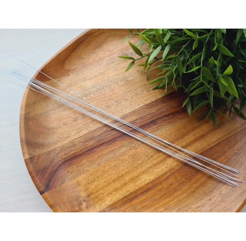 Floristic wire, white, size 28, 30 cm, 10 pcs.