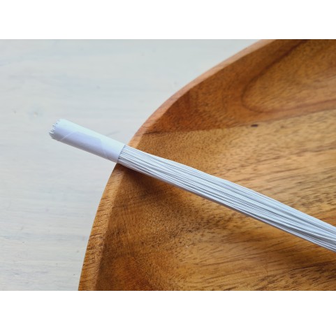 Floristic wire, white, size 30, 30 cm, 100 pcs.