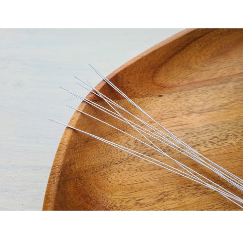 Floristic wire, white, size 30, 30 cm, 10 pcs.